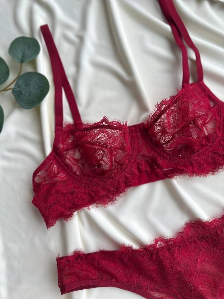 Wine Desire Balenli Toparlayıcı İç Çamaşırı Takımı
