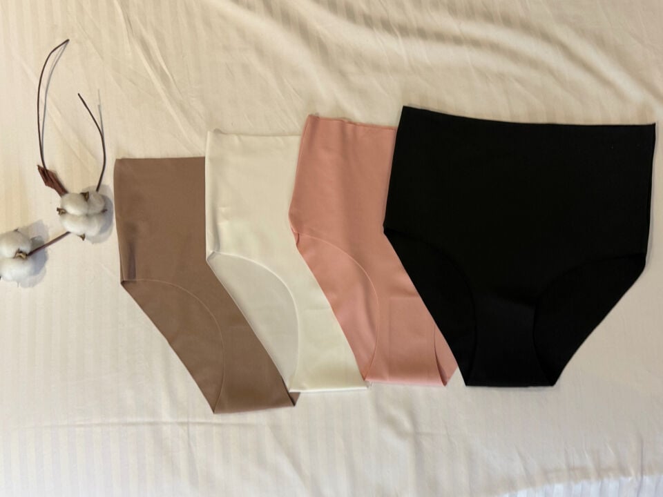 4'lü Set Yüksek Bel Lazer Kesim Külot