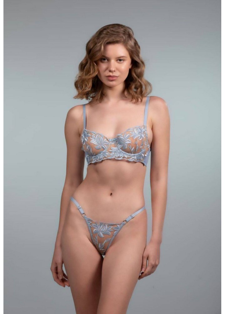 Lace Blue Dantel Sütyen Takımı